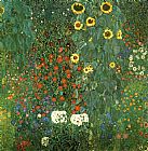 Gustav Klimt Country Garden with Sunflower painting